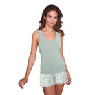 Lady Avenue Bamboo - Green Checks - 61-600-680